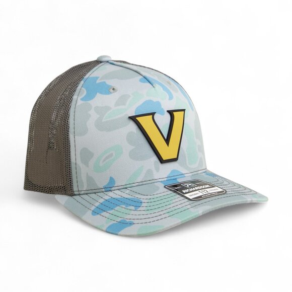 Vanderbilt Commodores Gold 3D Snapback Trucker Hat- Saltwater Duck Camo - Picture 1 of 3